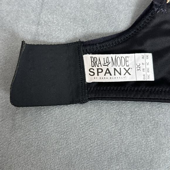 Spanx Bra La Mode Bra 32C Balconette Black Lined Underwire Lined - Picture 8 of 9